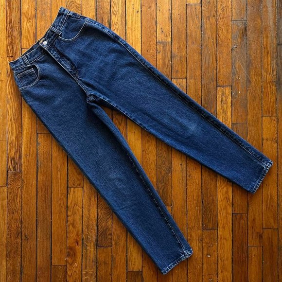 Vintage Early 80s CALVIN Calvin Klein Made USA Women Blue‎ High Rise Faded Jeans - Picture 1 of 8